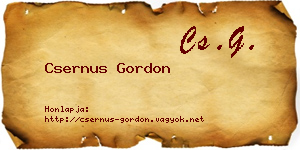Csernus Gordon névjegykártya